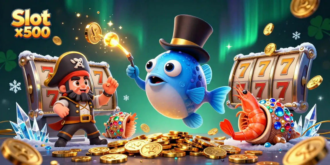 Experience the thrilling Slot x500 with a vibrant underwater scene featuring engaging characters and dynamic gaming elements.