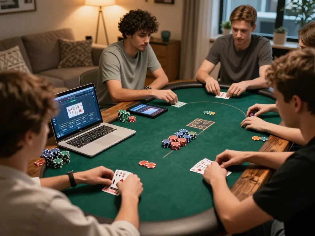 Play poker online with excitement and strategy on jun88bet amidst cozy home settings