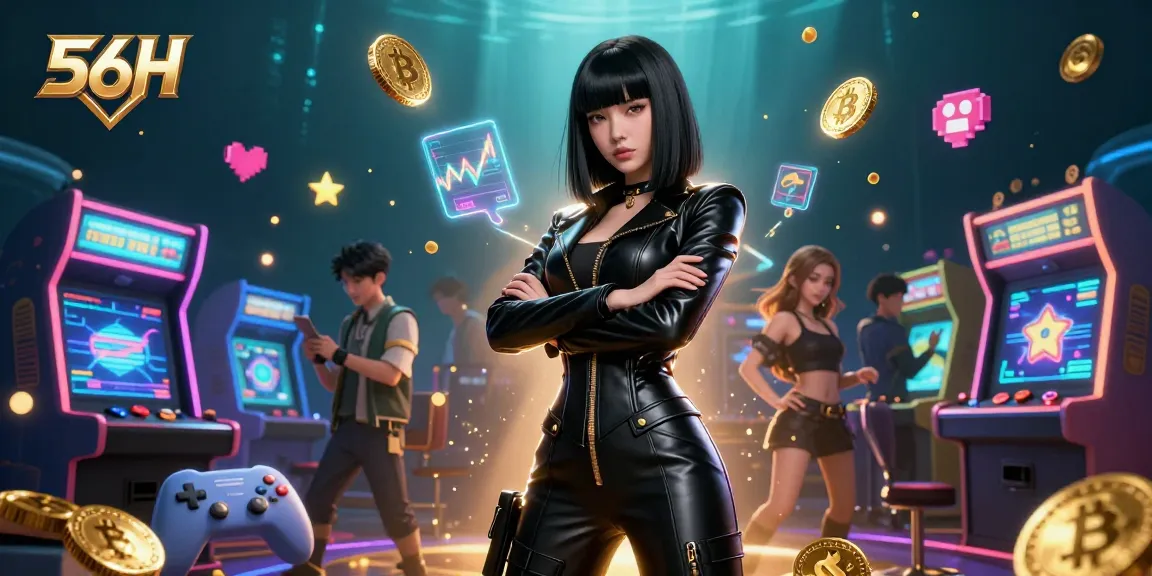 Engage with thrilling casino games at 56H, where vibrant gameplay and neon visuals await.