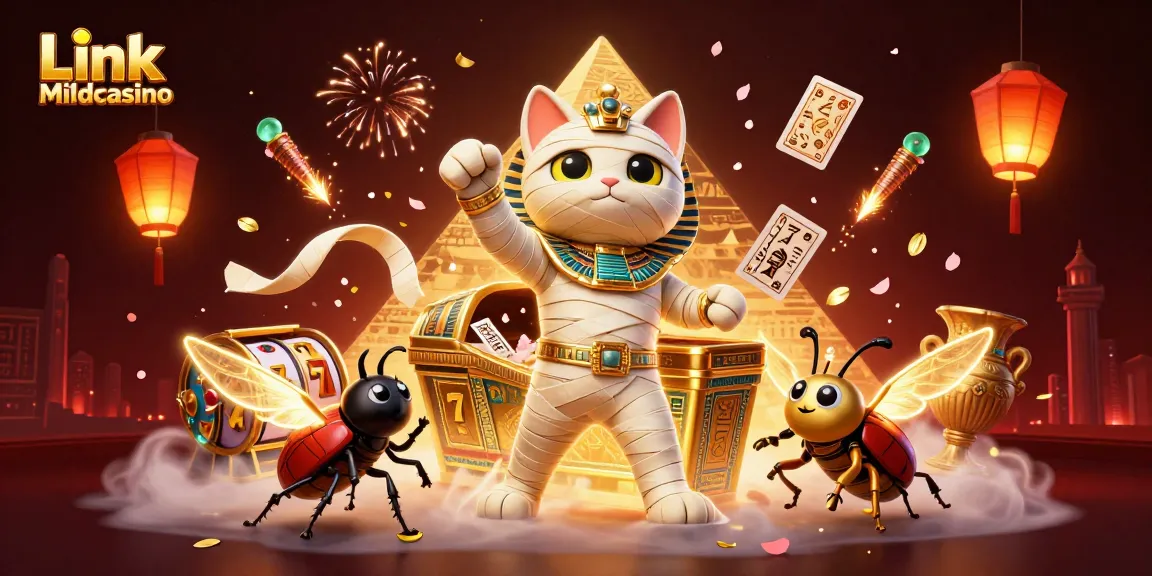 Experience excitement at Link Mildcasino with vibrant, animated casino characters and gaming elements.