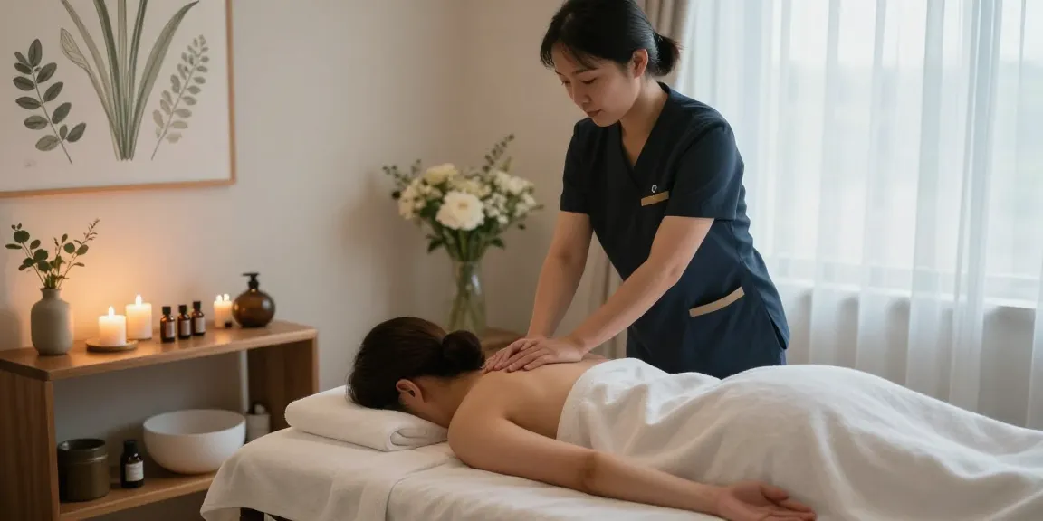 Rejuvenating 서울출장안마 therapy session in serene spa setting with calming ambiance.