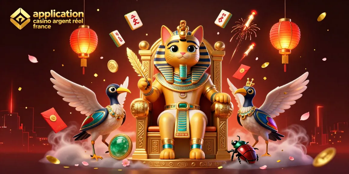 L'application casino argent réel France offre une expérience immersive avec un pharaon égyptien et des éléments de jeu captivants.