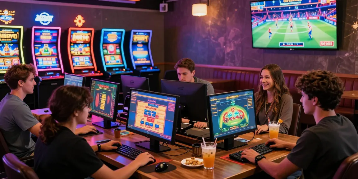 Paysafe Card Casino lebendige Szene mit Spielern, die das digitale Spielerlebnis und sichere Transaktionen genießen.