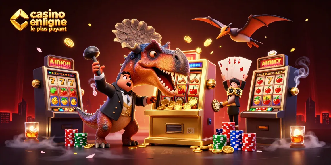 Découvrez le casino en ligne le plus payant avec des machines à sous dorées et des jetons colorés.