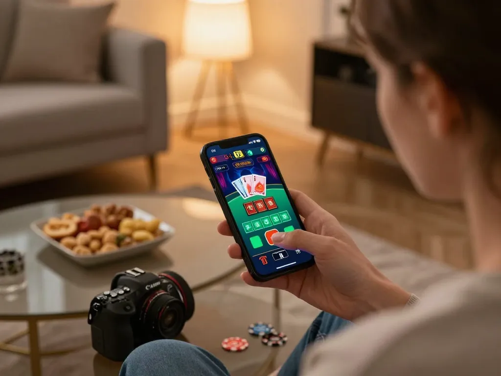 Experience the thrill of O8 online gaming with a player engaged in a live dealer session, highlighting strategic bet placement.
