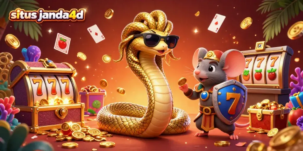 Situs janda4d memberikan pengalaman bermain slot gacor yang seru dengan tema Medusa dan aksesoris kasino.