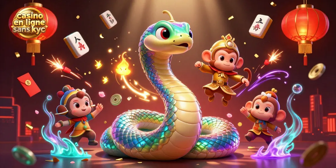 Plongez dans l'univers fascinant du casino en ligne sans KYC, avec des personnages vibrants et des éléments de jeu captivants.