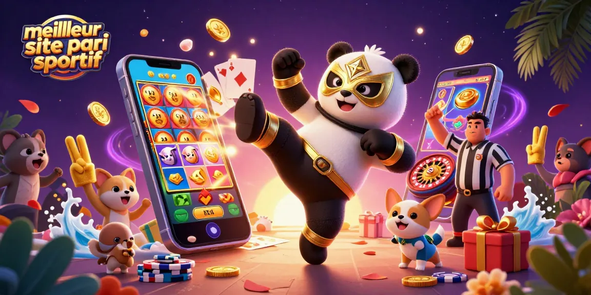 Visualiser l'énergie du meilleur site de pari sportif avec un panda combattant et une multitude de jeux de casino.