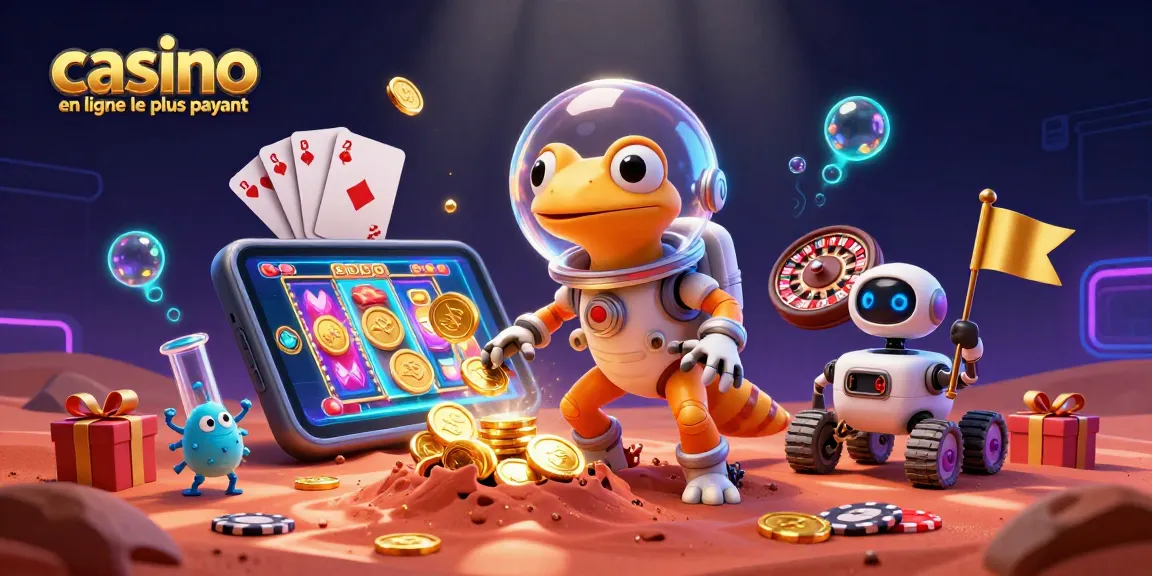 Gagnez des jackpots au casino en ligne le plus payant grâce à un gécko martien et des jeux colorés.