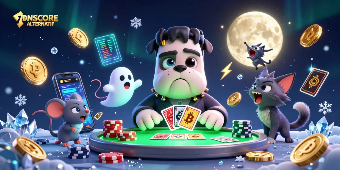 Experience thrilling action at IDNSCORE ALTERNATIF with a ghost mouse, werewolf kitten, and cards!