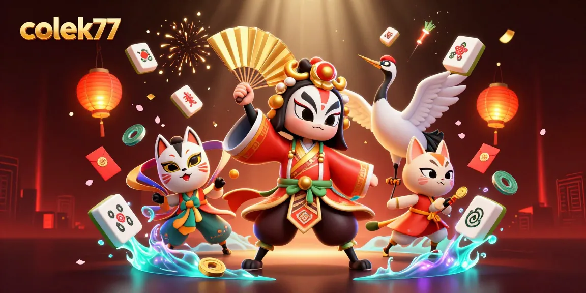 Engage in high-stakes play with colek77 amidst vibrant casino elements and dynamic characters.